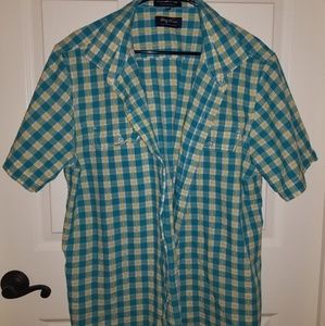 LRG Blue Yellow Mens Shirt